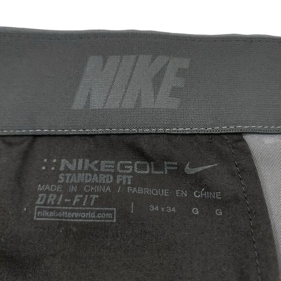 Nike Golf Pants Mens 34x33 Gray Straight Leg Comfort Lightweight Performance - Picture 9 of 12